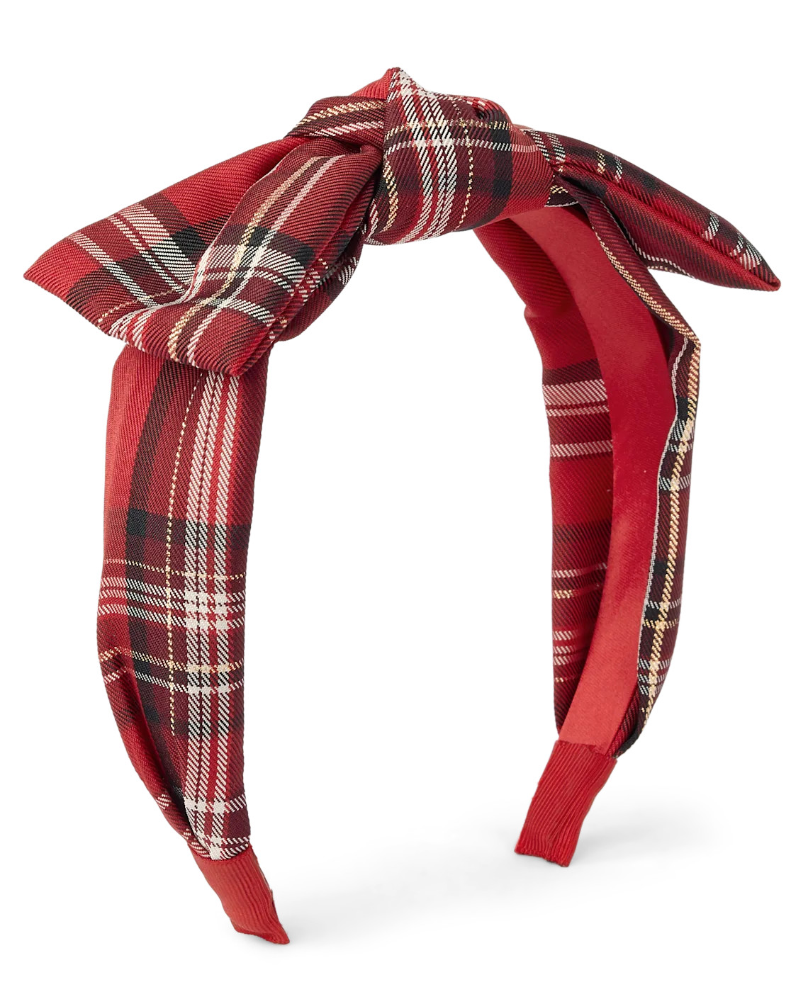 Girls Plaid Satin Bow Headband - red | The Children's Place