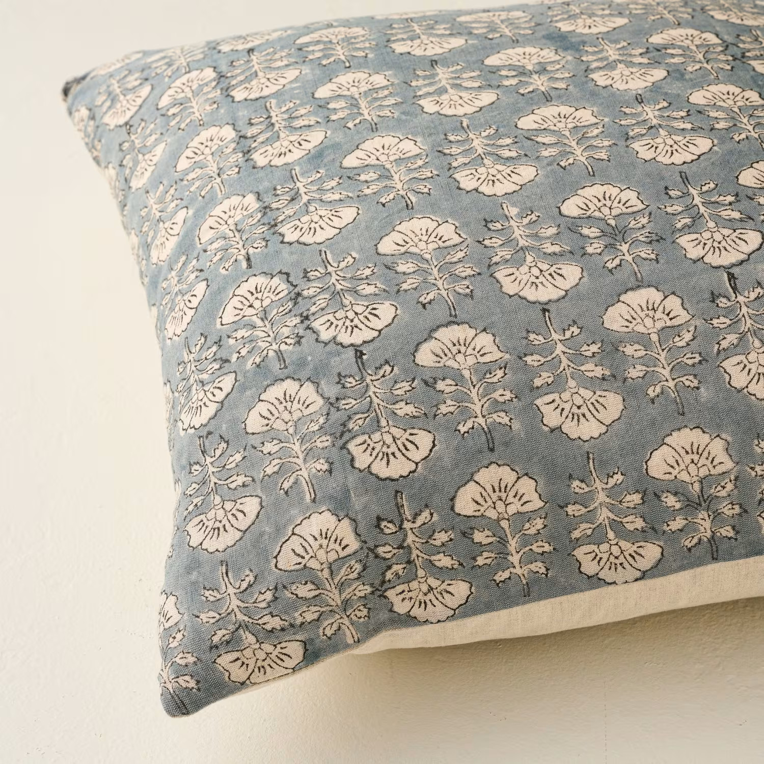 Flora Silver Blue Printed Pillow | Magnolia