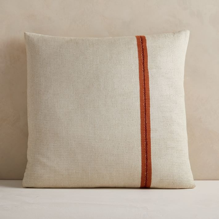 Silk Mono Stripe Pillow Cover | West Elm (US)