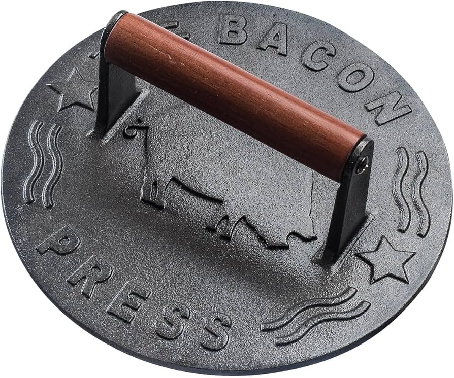 Heavy-Duty Cast Iron Burger Press 8.5 Inch Round Burger Smasher, Grill Press for Cooking Burgers,... | Amazon (US)