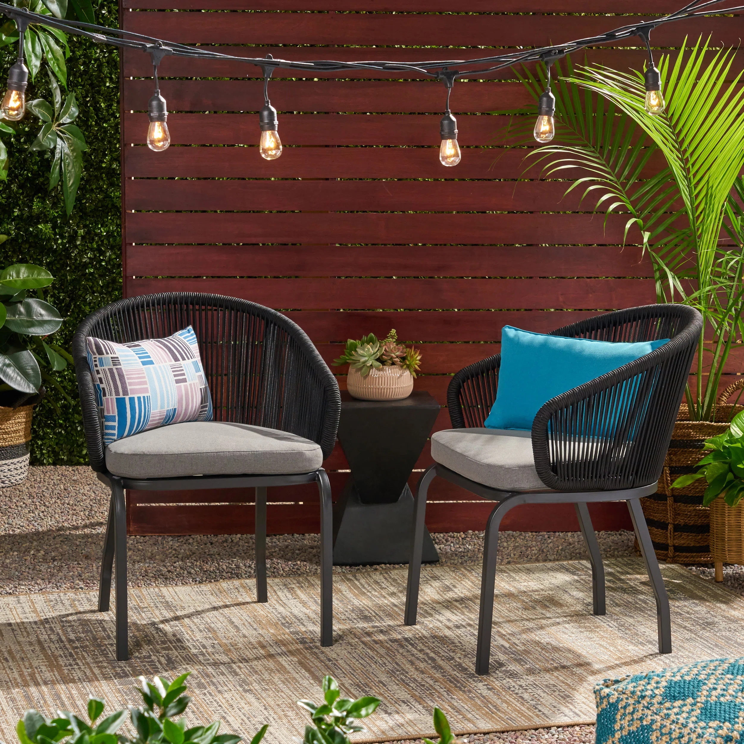 Kemmer Premium All-Weather Wicker Outdoor Lounge Chair (Set of 2) | Wayfair North America