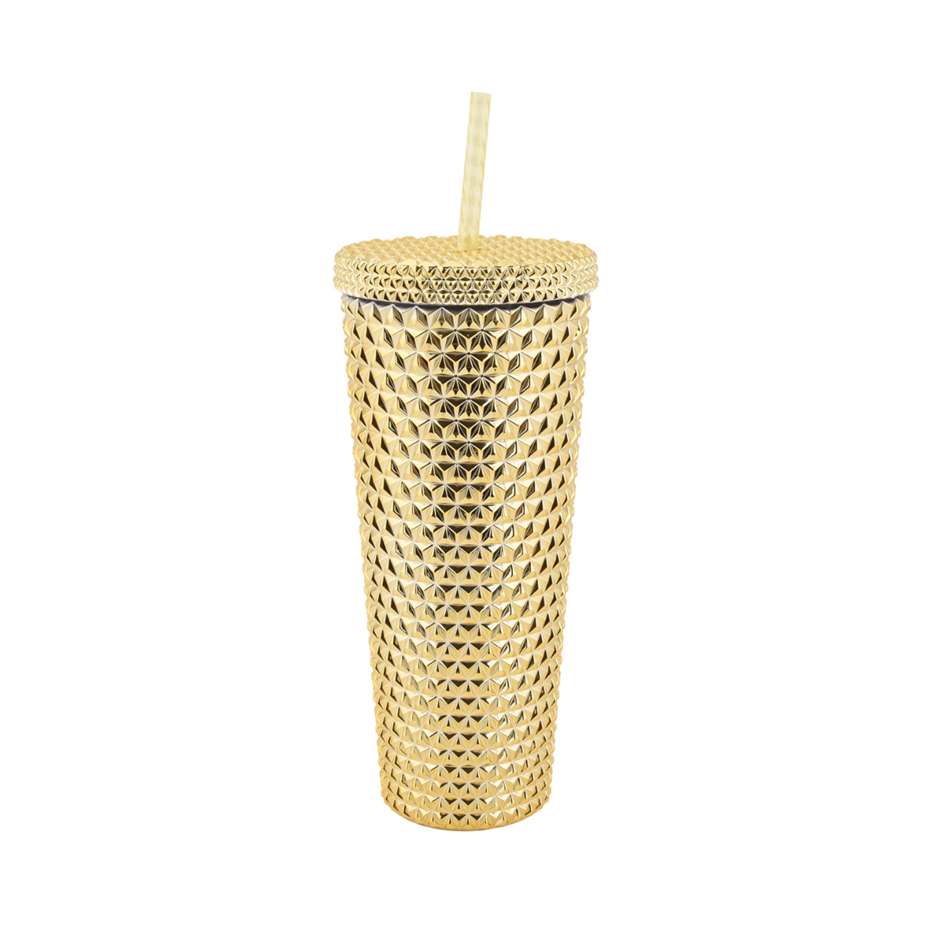 Holiday Time 26-Ounce Acrylic Iridescent Double Wall Tumbler, Gold | Walmart (US)