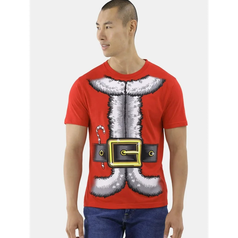 Men's Christmas Santa Suit Graphic Tee from Holiday Time, Sizes S-3XL - Walmart.com | Walmart (US)