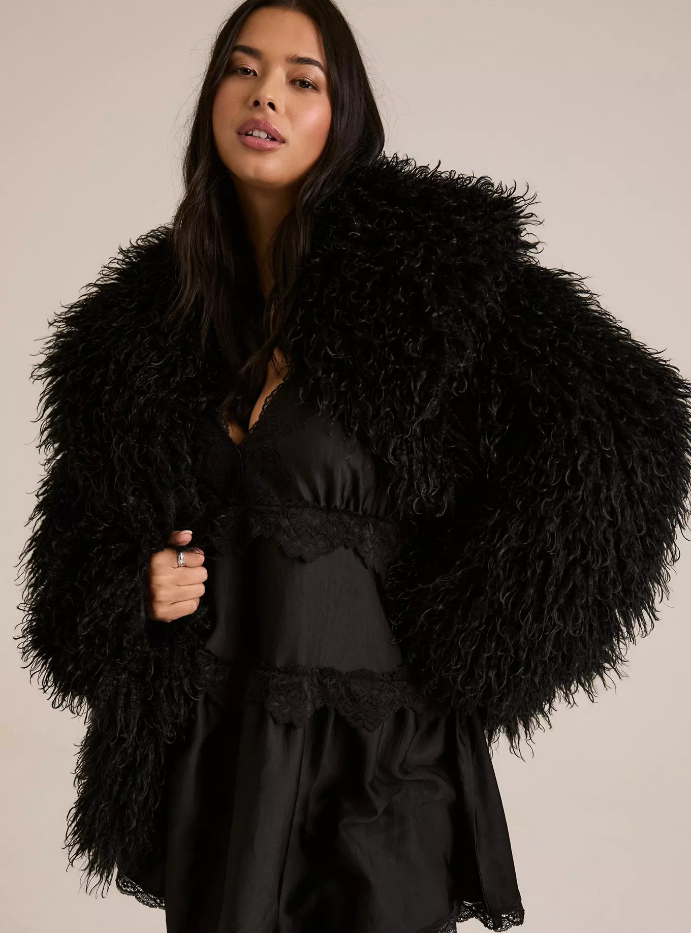 Festi Wide Collar Faux Fur Jacket | Torrid (US & Canada)