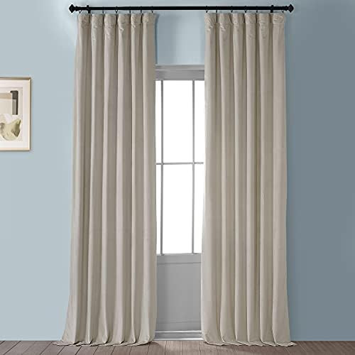 HPD Half Price Drapes Plush Velvet Curtains For Bedroom 50 X 96 (1 Panel), VPYC-161204-96, Light Bei | Amazon (US)