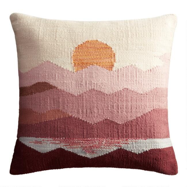 Warm Sunset Indoor Outdoor Throw Pillow | World Market