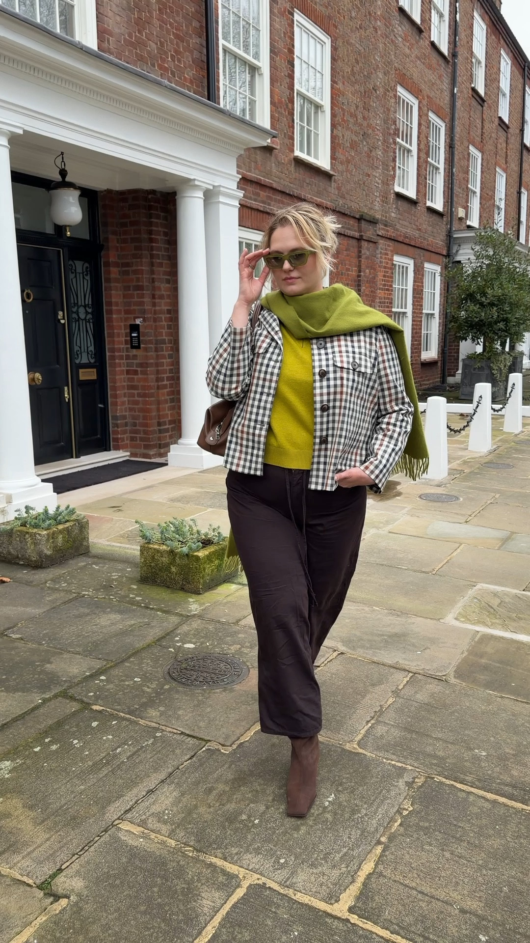 Checkered jacket and spring green! 

#LTKmidsize #LTKeurope #LTKspring