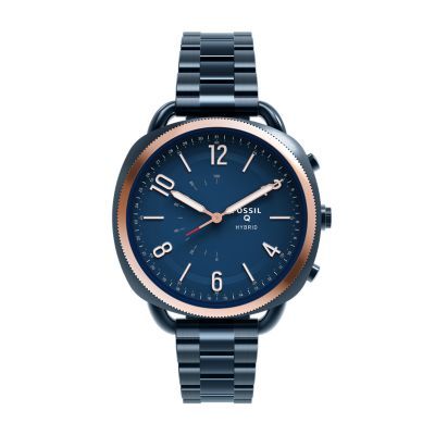 Hybrid Smartwatch - Q Accomplice Navy Blue Stainless Steel | Fossil (US)