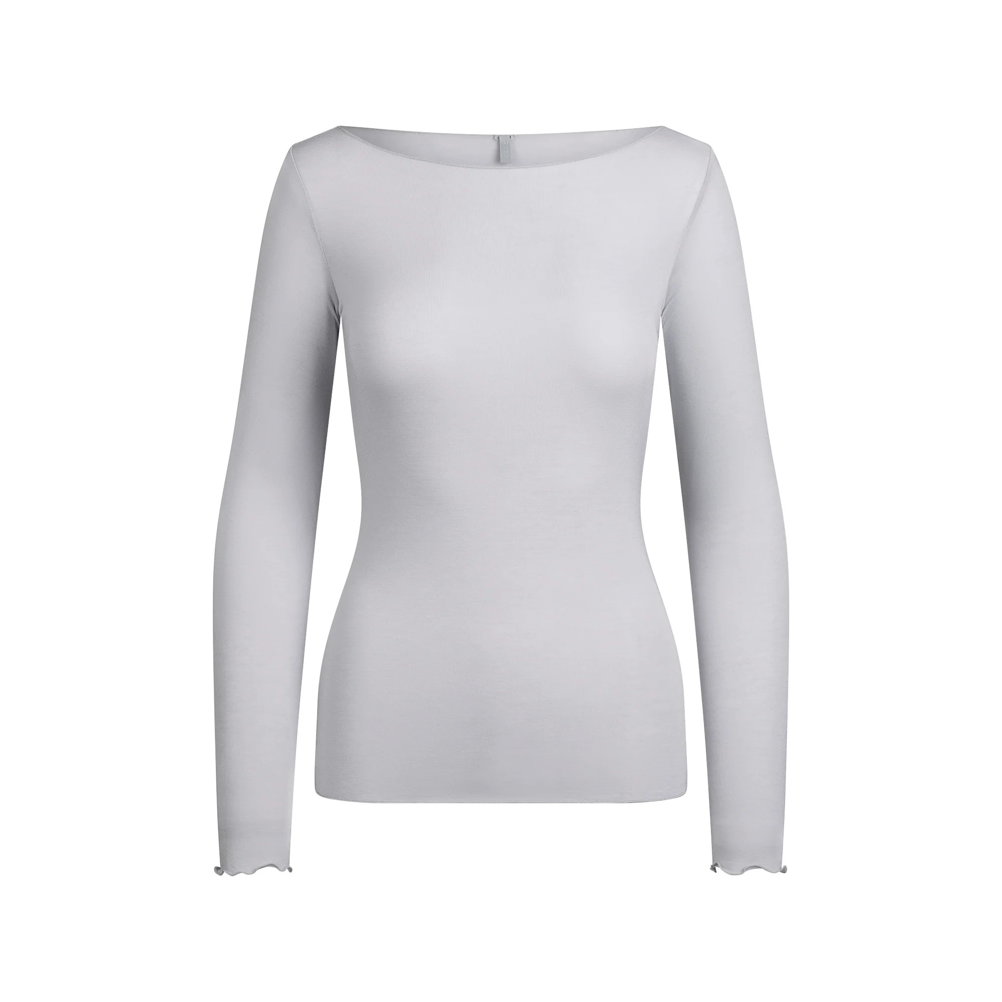 SHEER MODAL LONG SLEEVE BOATNECK TOP | MIST | SKIMS (US)