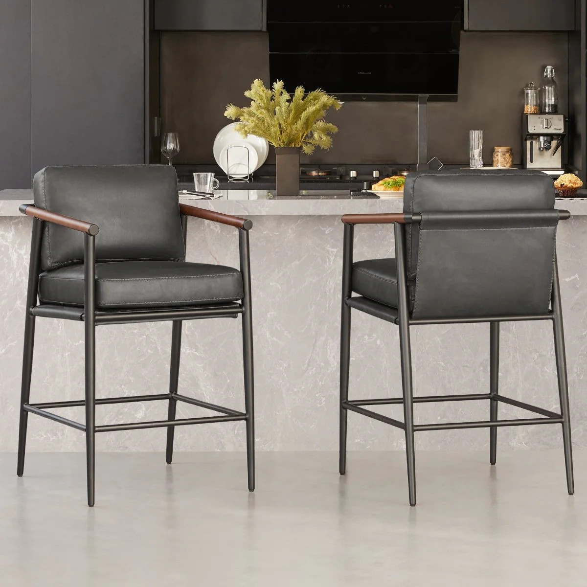 CHITA®️ Charlotte Modern Counter Stool (Set of 2) - chitaliving.com | Chita