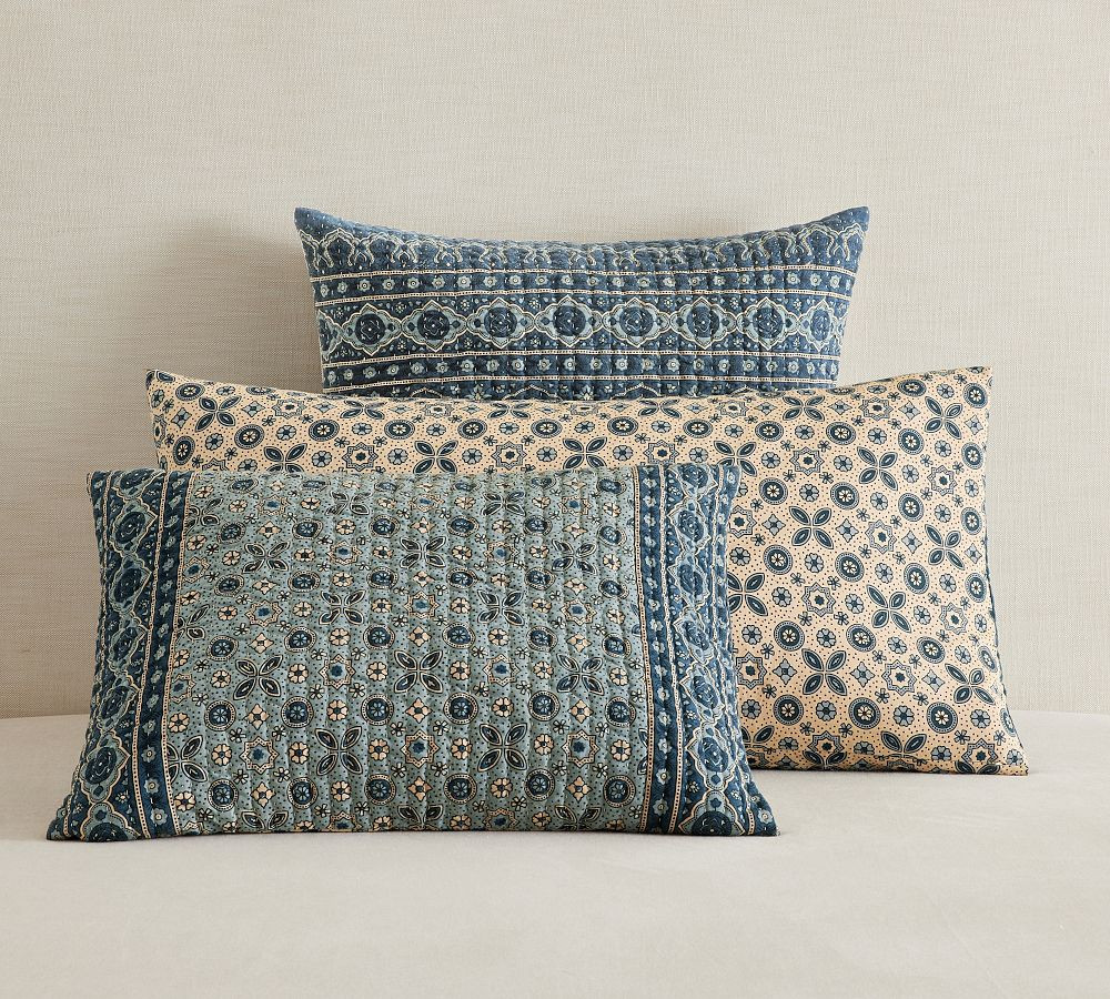 Auden Pick-Stitch Handcrafted Reversible Quilt & Shams | Pottery Barn (US)