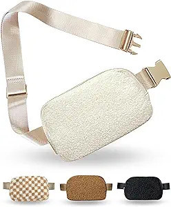 Boutique Fleece Belt Bag | Sherpa Crossbody Bag Fanny Pack for Women Fashionable | Everywhere Wai... | Amazon (US)