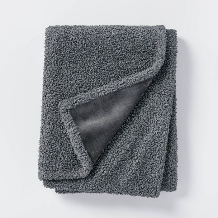 Boucle with Plush Reverse Throw Blanket - Threshold™ designed with Studio McGee | Target