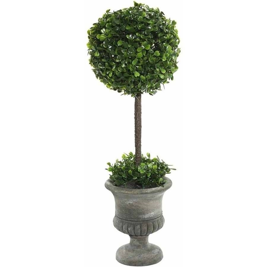 Vickerman 21" Artificial Green Boxwood Topiary in Container | Walmart (US)