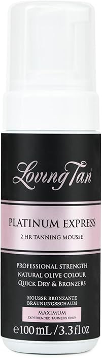 Loving Tan Platinum 2HR Express Self Tanning Mousse, Darkest Shade Yet -Streak Free, Professional... | Amazon (US)