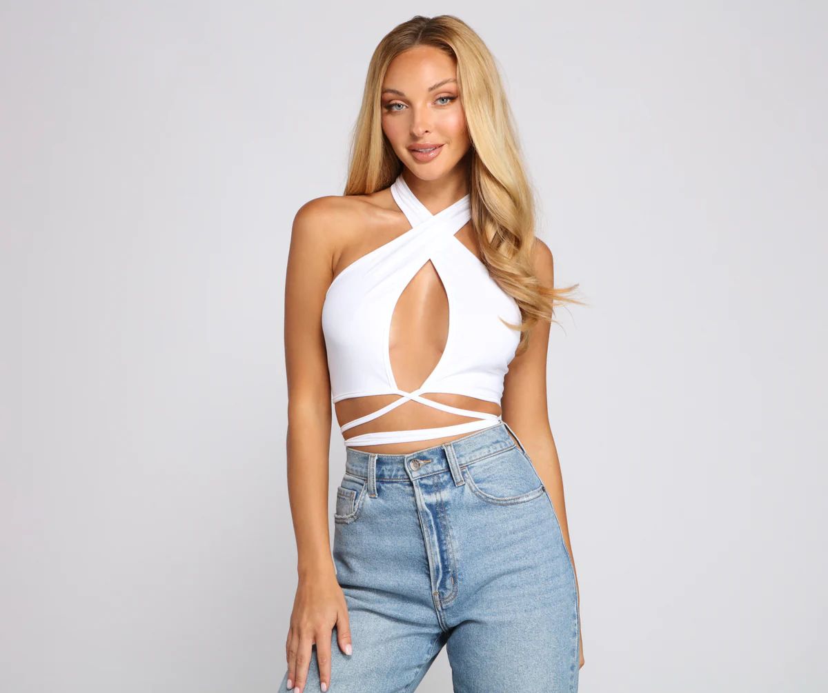 Sultry Vibes Cutout Halter Top | Windsor Stores