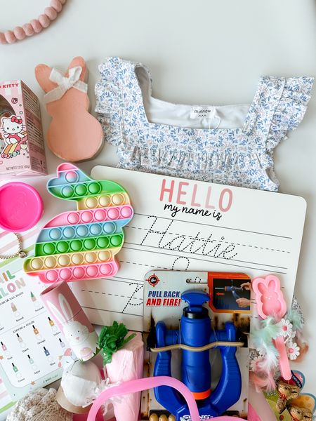 Easter baskets, name trace board