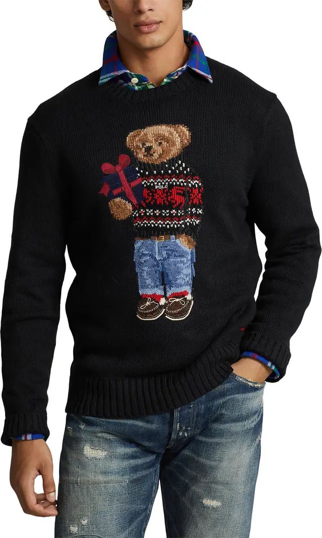 Polo Ralph Lauren Holiday Polo Bear Crewneck Sweater | Nordstrom | Nordstrom