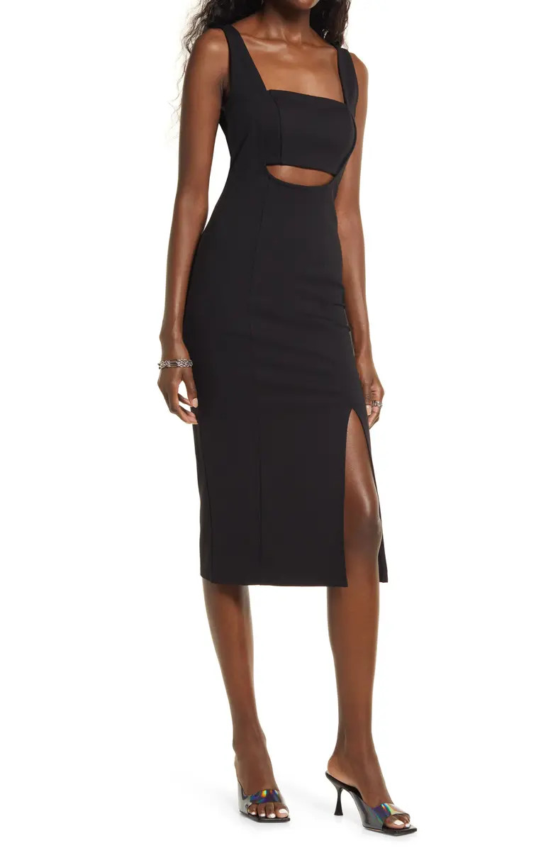 Open Edit Sleeveless Knit Cutout Dress | Nordstrom | Nordstrom