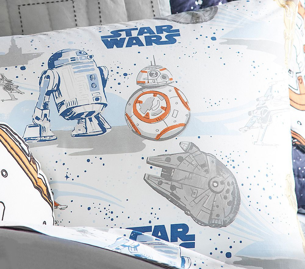 Star Wars™ Droid™ Organic Sheet Set & Pillowcases | Pottery Barn Kids