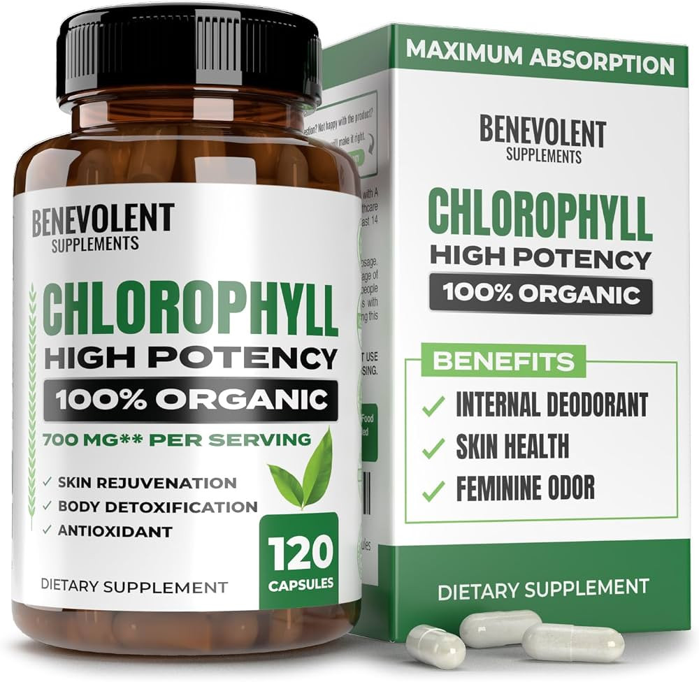 This item:  Benevolent Chlorophyll Capsules 700mg - 100% Natural + Ultra Chlorophyll 20x Potency ... | Amazon (US)