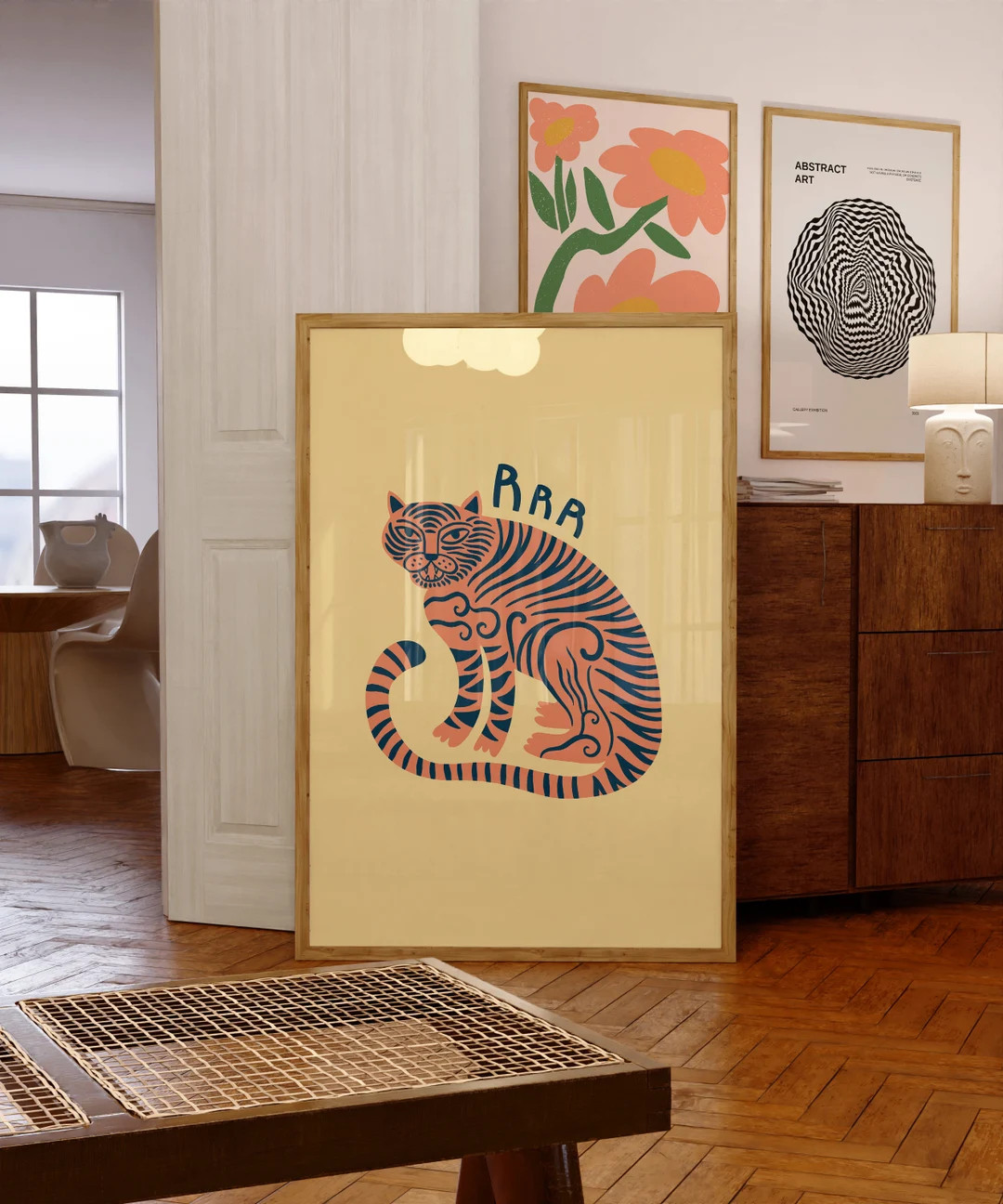 Tiger Art, Animal Art Print, Trendy Animal Prints, Kids Room Decor, Digital downloads, Tiger Rawr... | Etsy (US)