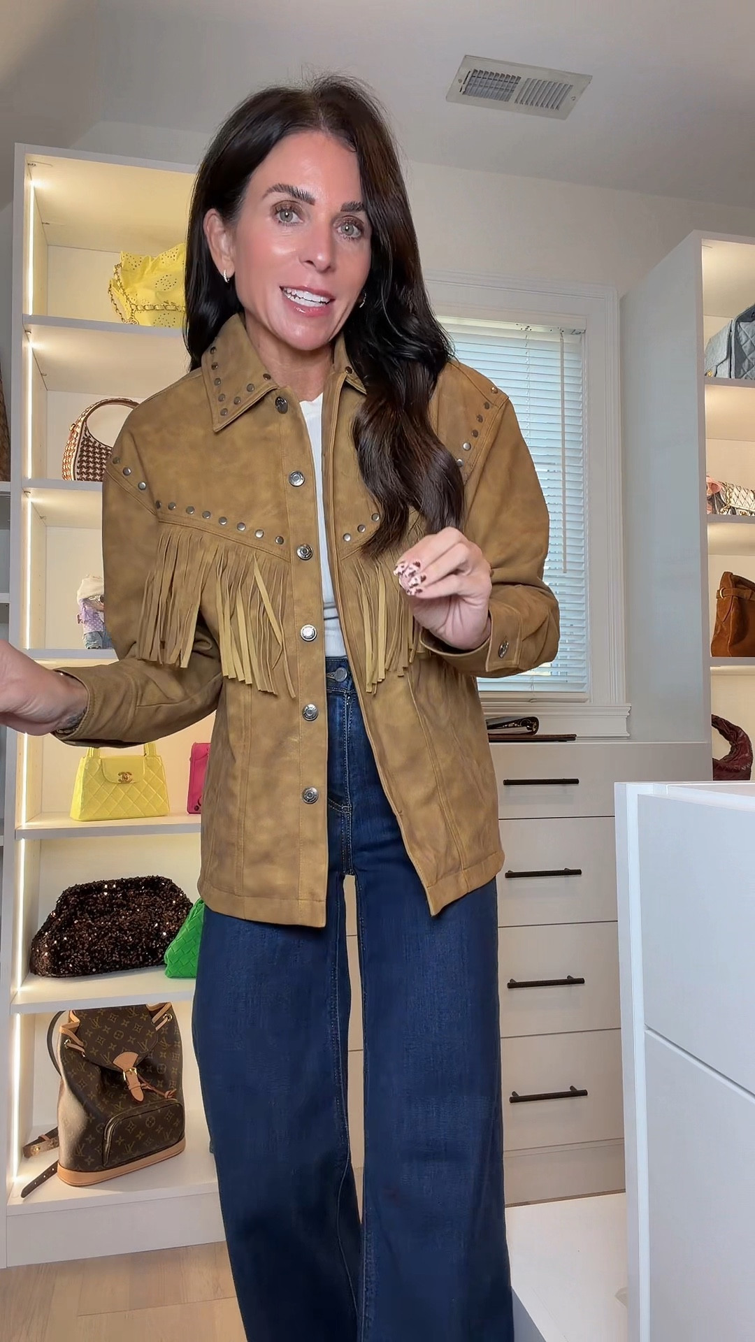 Thus faux suede fringe jacket is too cute!
Small jacket
2 jeans 

#LTKFindsUnder50 #LTKSeasonal #LTKStyleTip