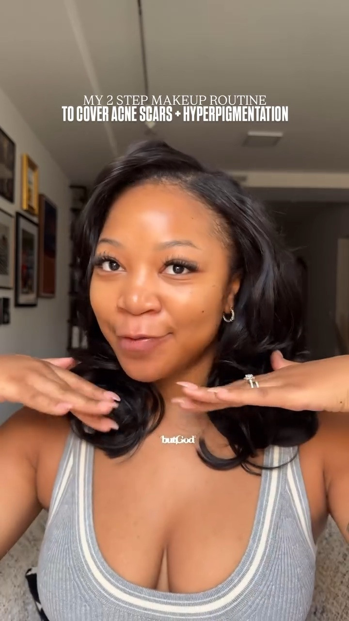 My no makeup makeup routine to cover dark marks and hyperpigmentation! Shade calico for my cheeks @merit Shade amber for my forehead @merit 71 @sephora brush for blending 35 micro powder for setting

#LTKStyleTip #LTKFindsUnder50 #LTKBeauty