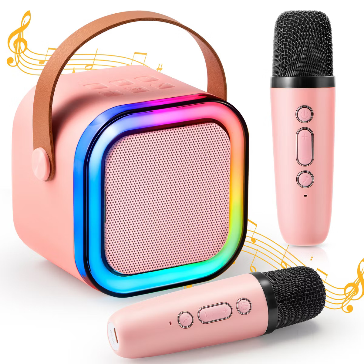 Mini Karaoke Machine with 2 Wireless Microphones for Kids and Adults, Bluetooth Speaker Toys, Chr... | Target