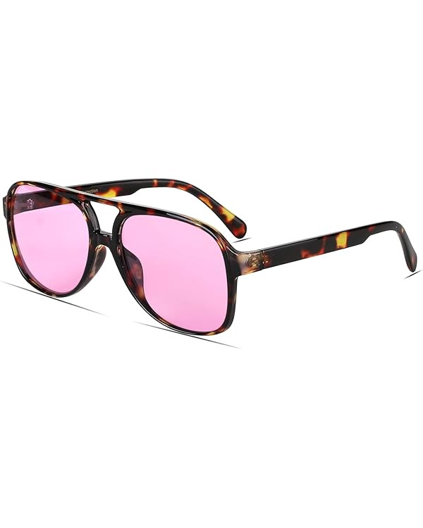 Freckles Mark Vintage Retro 70s Sunglasses for Women Men Classic Large Square Aviator Trendy Glas... | Amazon (US)