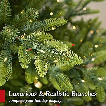 Hykolity 7.5 ft Prelit Artificial Christmas Tree, 2933 PE&PVC Branch Tips, 450 Warm White LED Lig... | Amazon (US)