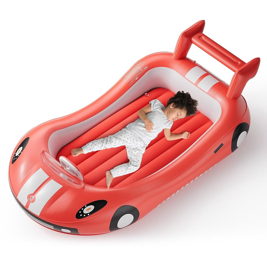 QPAU Inflatable Kids Bed, Toddler Travel Bed with Sides, for Camping, Traveling, Hotel, or Home U... | Amazon (US)