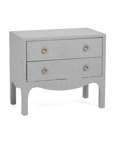 27x23 Linen Wrapped La Swoop Large Side Table | TJ Maxx