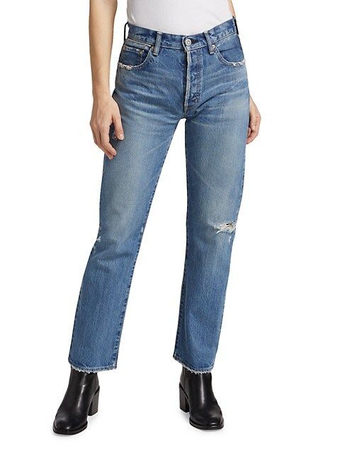 Moussy Vintage Loews High-Rise Straight-Leg Jeans | Saks Fifth Avenue