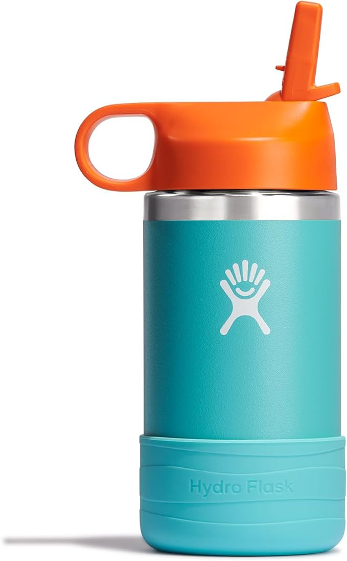 HYDRO FLASK Kids Water Bottle Jr. Stainless Steel Insulated With Straw Cap for Water, Milk, Juice... | Amazon (US)