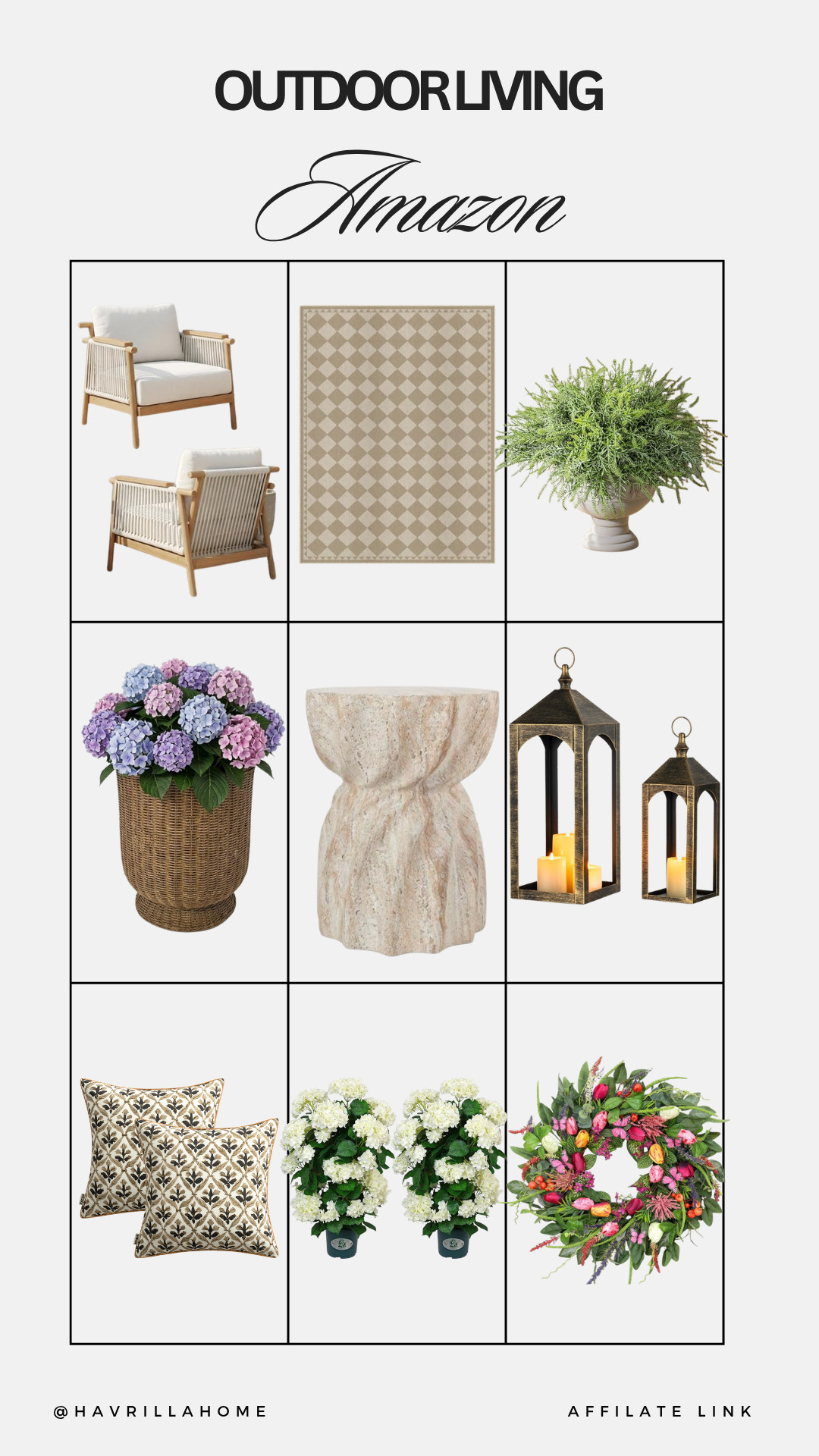 Outdoor Living Amazon, outdoor patio furniture, Amazon patio, finds, outdoor living ideas, patio decor, outdoor accent chair, outdoor rug, faux outdoor plants, patio lanterns, outdoor side table, outdoor throw pillows, hydrangea planter, spring patio decor, backyard decor, porch decorating ideas, neutral outdoor decor, affordable patio furniture, patio styling

#LTKSeasonal #LTKHome