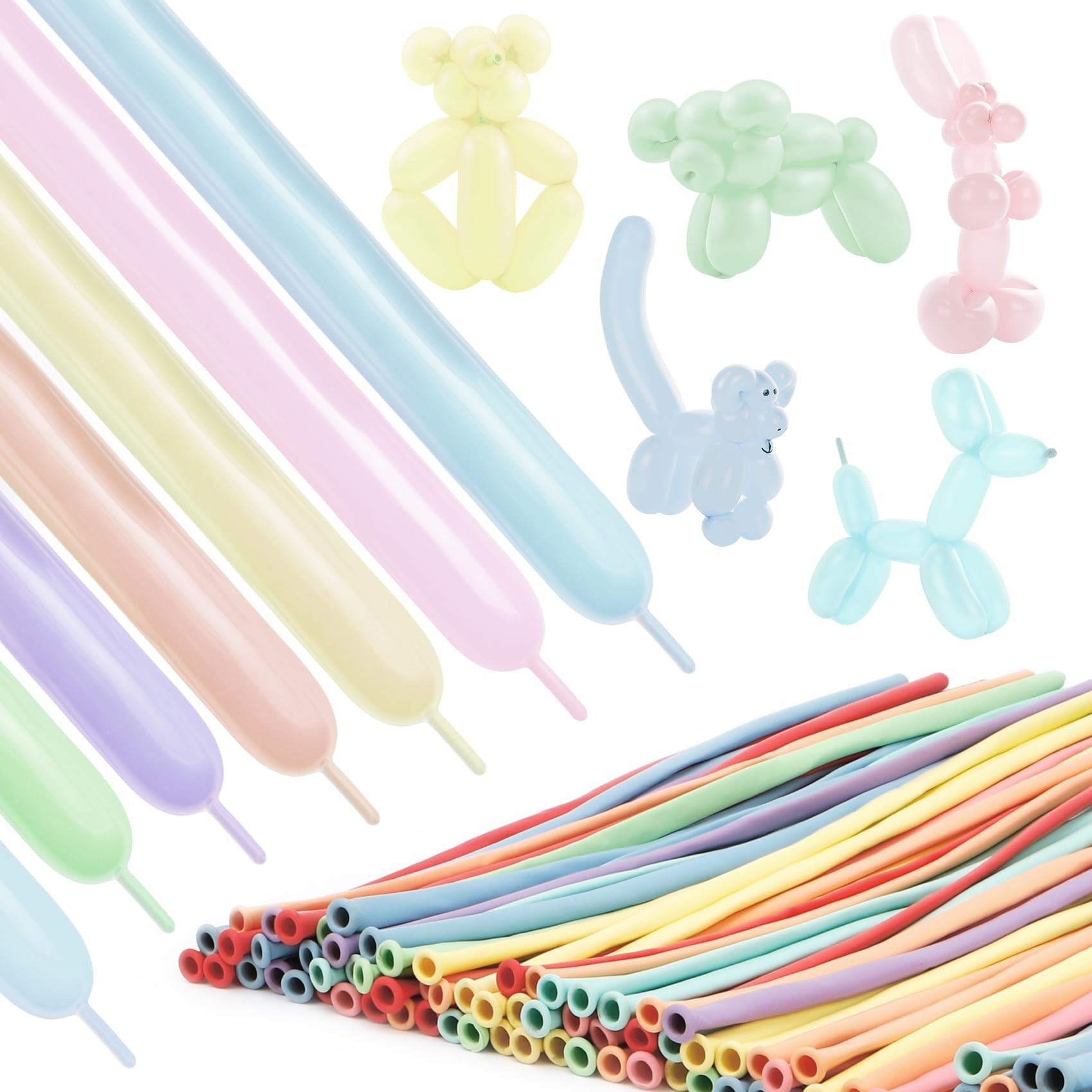 100PCS Long 260 Balloons Assorted Colors Long Balloons for Tying Balloon Arch Animal Kit Wedding ... | Amazon (US)