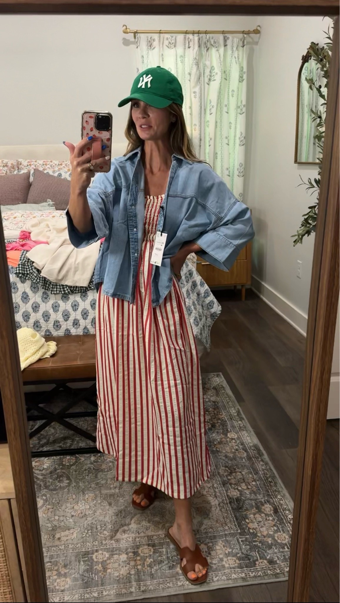 Love this denim shirt. It has wide sleeves, functioning buttons and cute collar. I’m in size XS, it’s oversized! It’s from Zara, won’t let me link. I linked similar from Amazon

#LTKootd #LTKSaleAlert