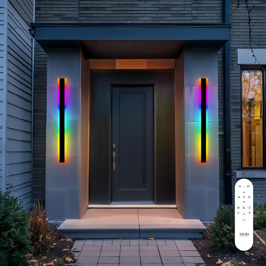𝗠𝗢𝗗 𝗟𝗜𝗚𝗛𝗧𝗜𝗡𝗚 Haylen RGB | Waterproof Outdoor Wall Lights, Dimmab... | Amazon (US)