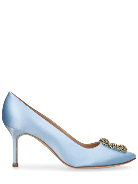 70mm hangisi satin pumps - Manolo Blahnik - Women | Luisaviaroma | Luisaviaroma