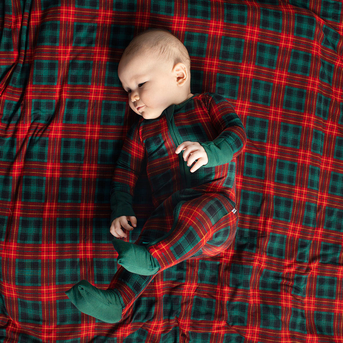 Tartan Bamboo Viscose Zippy | Little Sleepies