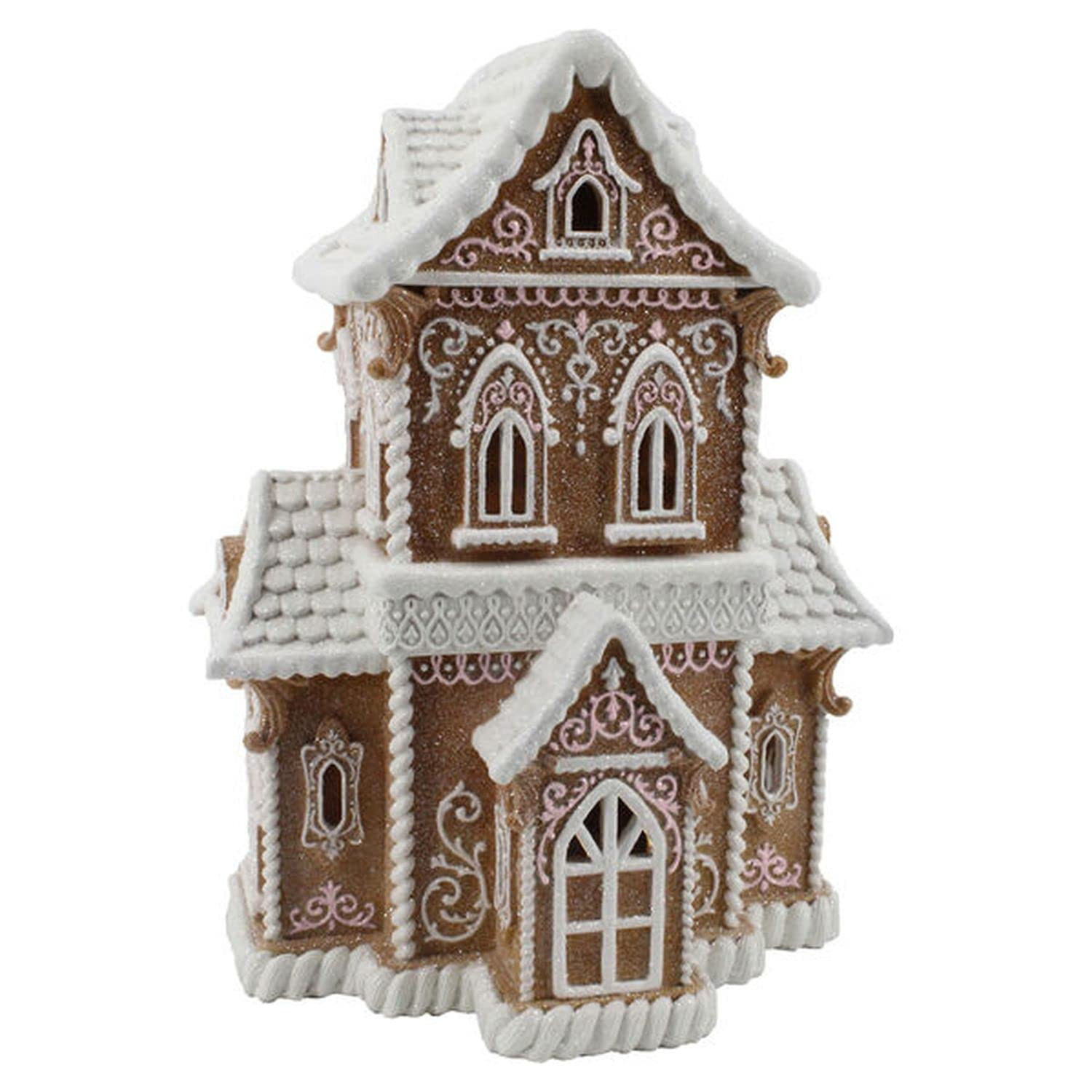 December Diamonds Gingerbread Victorian House with Led Figurine | Amazon (US)