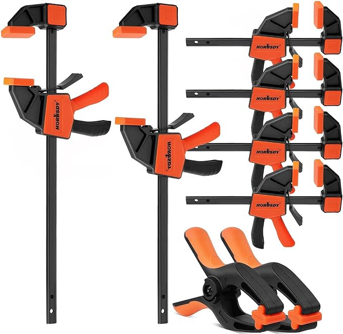 HORUSDY 8-Pack Bar Clamps for Woodworking, 12" and 6" Bar Clamps, Wood Working Clamps Sets, Quick... | Amazon (US)