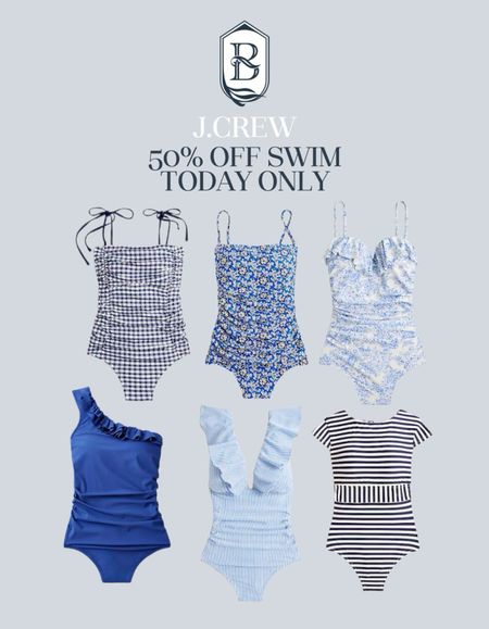 🌞 Dive into summer with J.Crew's stunning swimwear! Today only, enjoy 50% off on these gorgeous one-pieces. Whether you love florals, stripes, or ruffles, there's a perfect suit waiting for you. Don't miss out on this incredible deal!

#Swimsuits #OnePiece #JCrewSwim 

#LTKswim #LTKtravel #LTKSeasonal