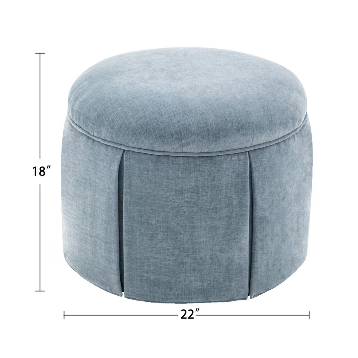 Wovenbyrd Ava Round Skirted Ottoman | Target