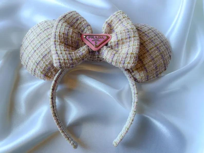 Lux Minnie Ears | Tweed Mickey Ears - Etsy | Etsy (US)