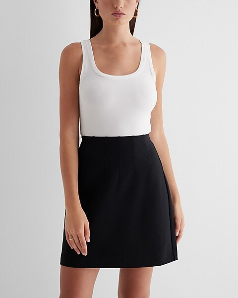 Luxe Comfort Straight Mini Skirt | Express