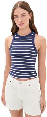 Marine Layer Women's Lexi Rib Sun-in High Neck Crop Tank | Amazon (US)