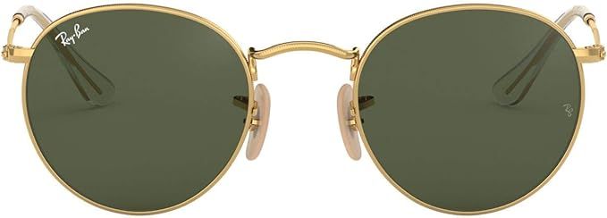 Ray-Ban Rb3447n Flat Lens Metal Round Sunglasses | Amazon (US)