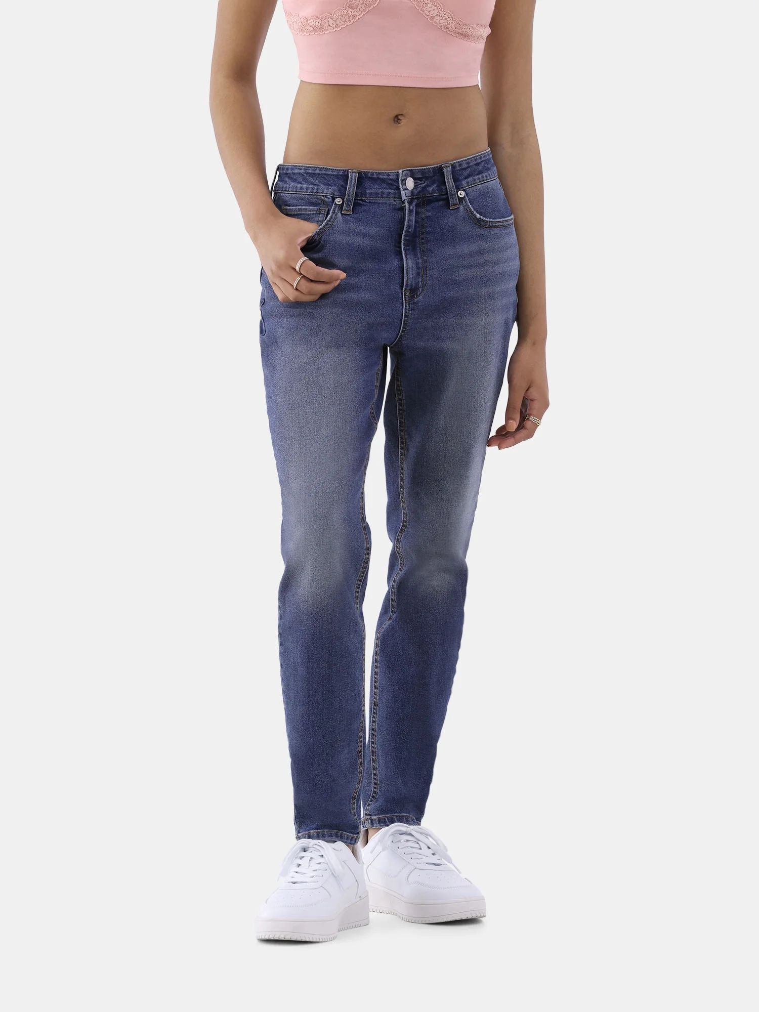 No Boundaries High Rise Skinny Jeans, 28.5” Inseam, Women’s and Women's Plus | Walmart (US)